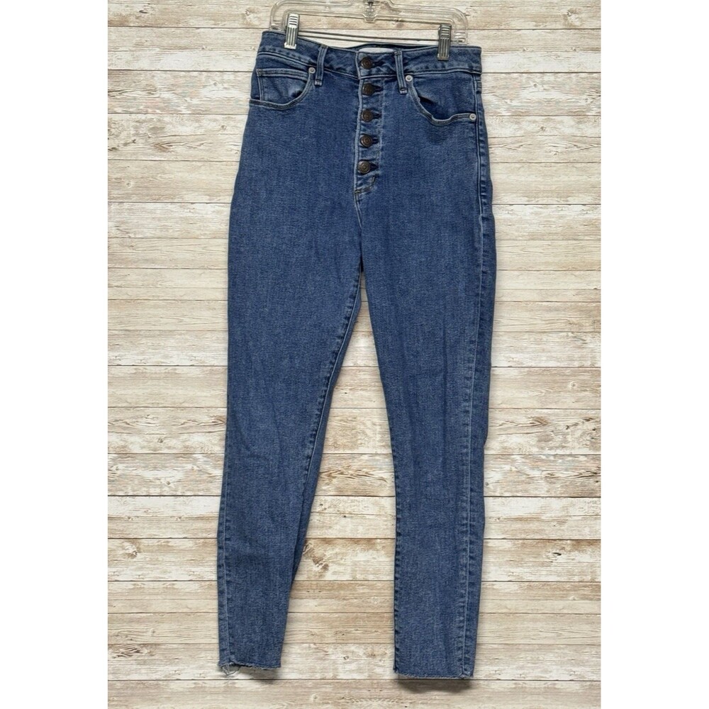 Abercrombie Fitch The Super Skinny Ankle High Rise Curve Love Size 26 Button Fly